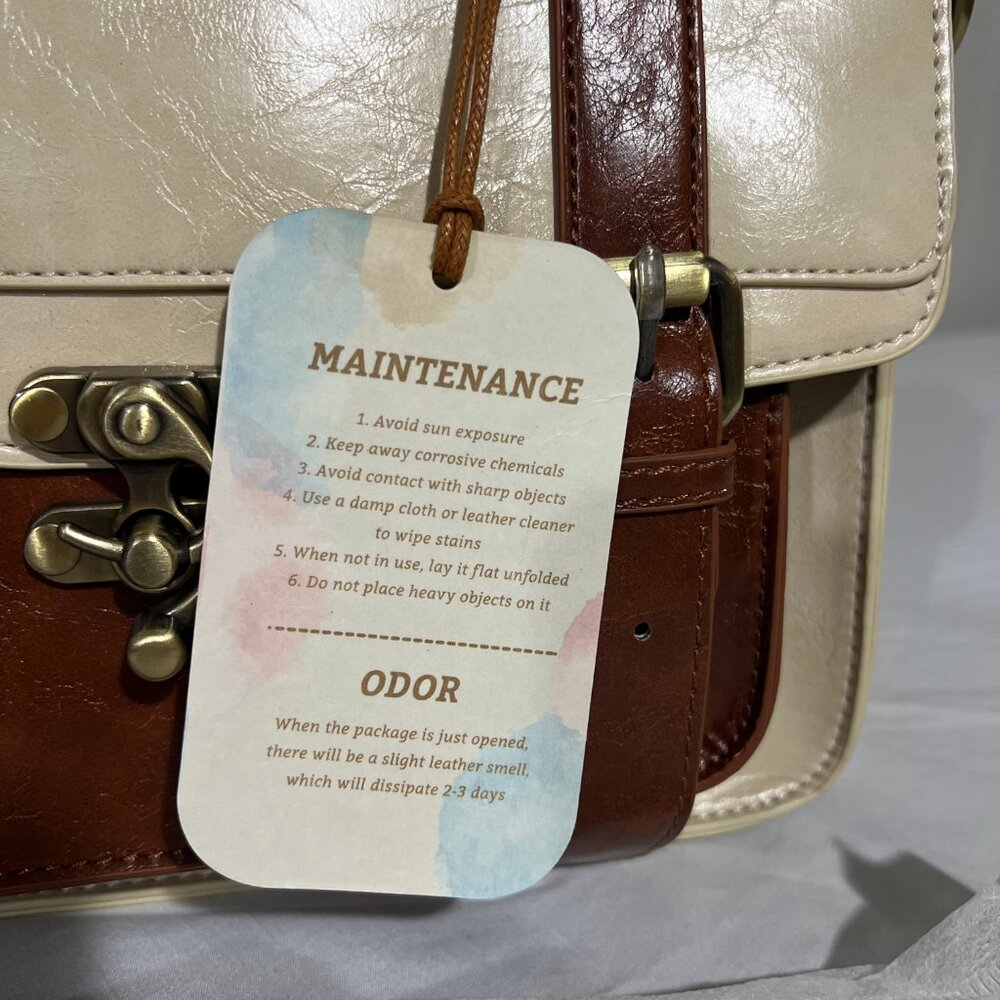 ECOSUSI Women's Leather Satchel Purse Crossbody Messenger Bag NWT - Picture 8 of 12